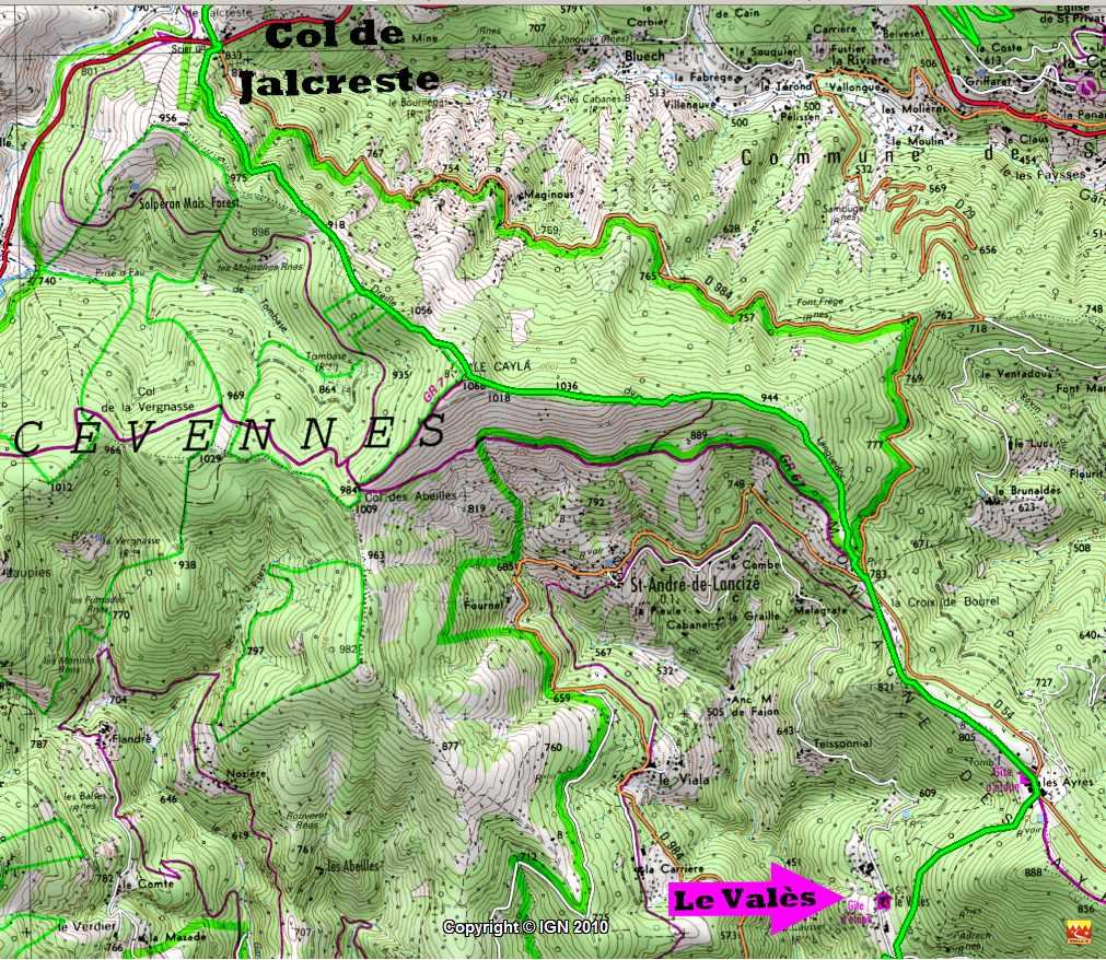 Le valès carte valès